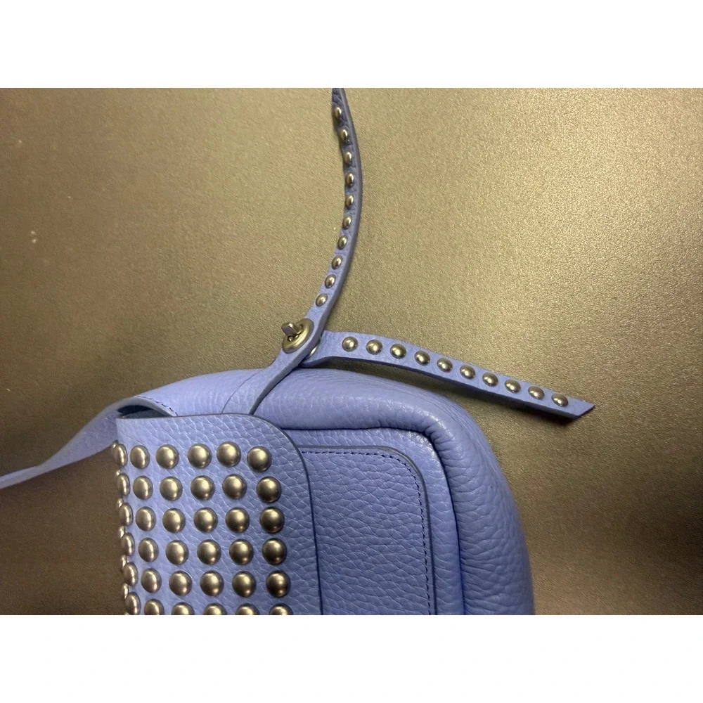 Coach Whiplash Dakotah 14 Periwinkle Blue Studded Leather Crossbody Bag 35763
